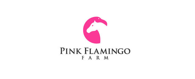 Pink Flamingo Farm Logo animal