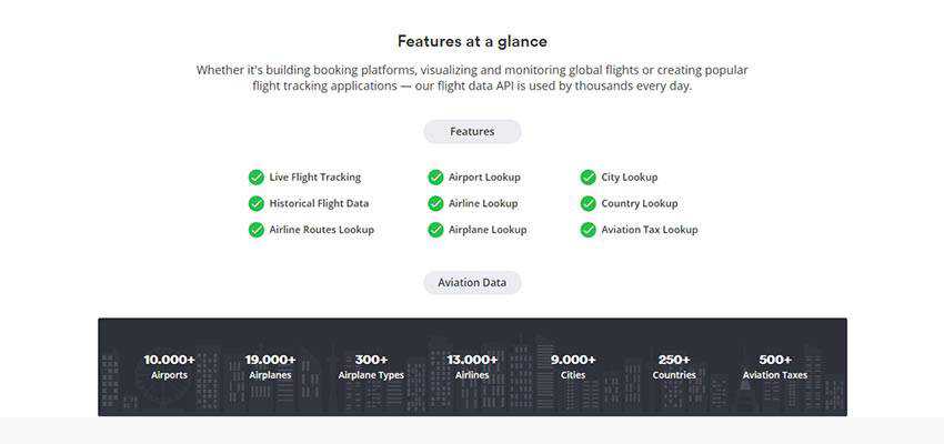 aviationstack feature listing