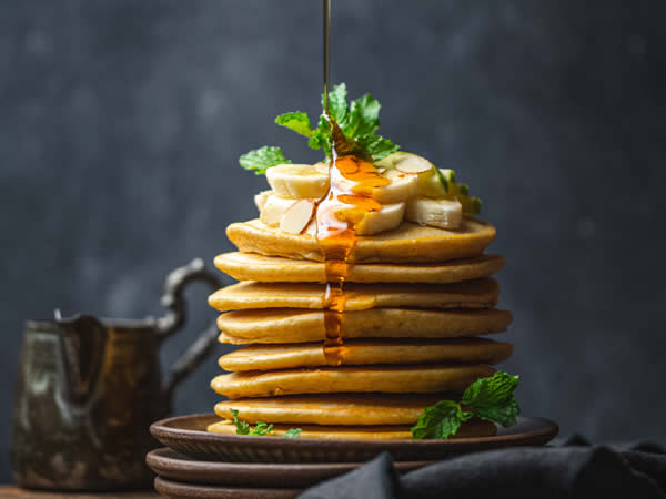baked pancakes food photography inspiration