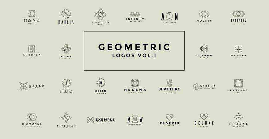 50 geometric logo template
