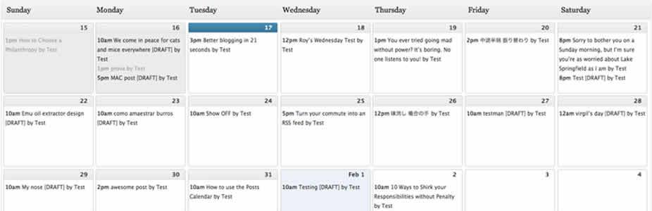 Multi Author WordPress Plugin Editorial Calendar