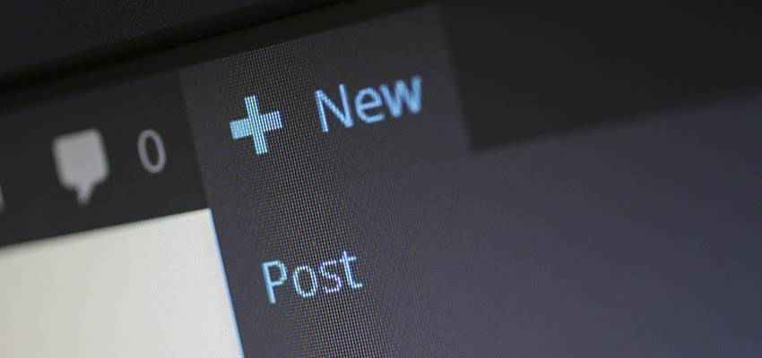 WordPress new post link.
