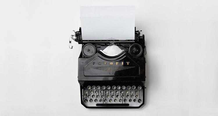 story telling typewriter vintage