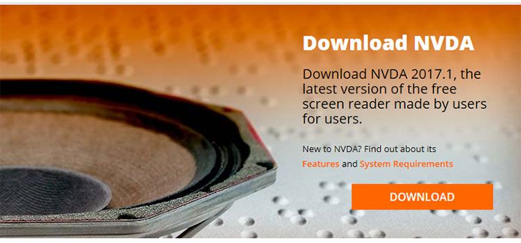 NVDA Screen Reader Software