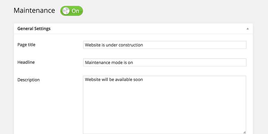 Maintenance Mode WordPress Plugin